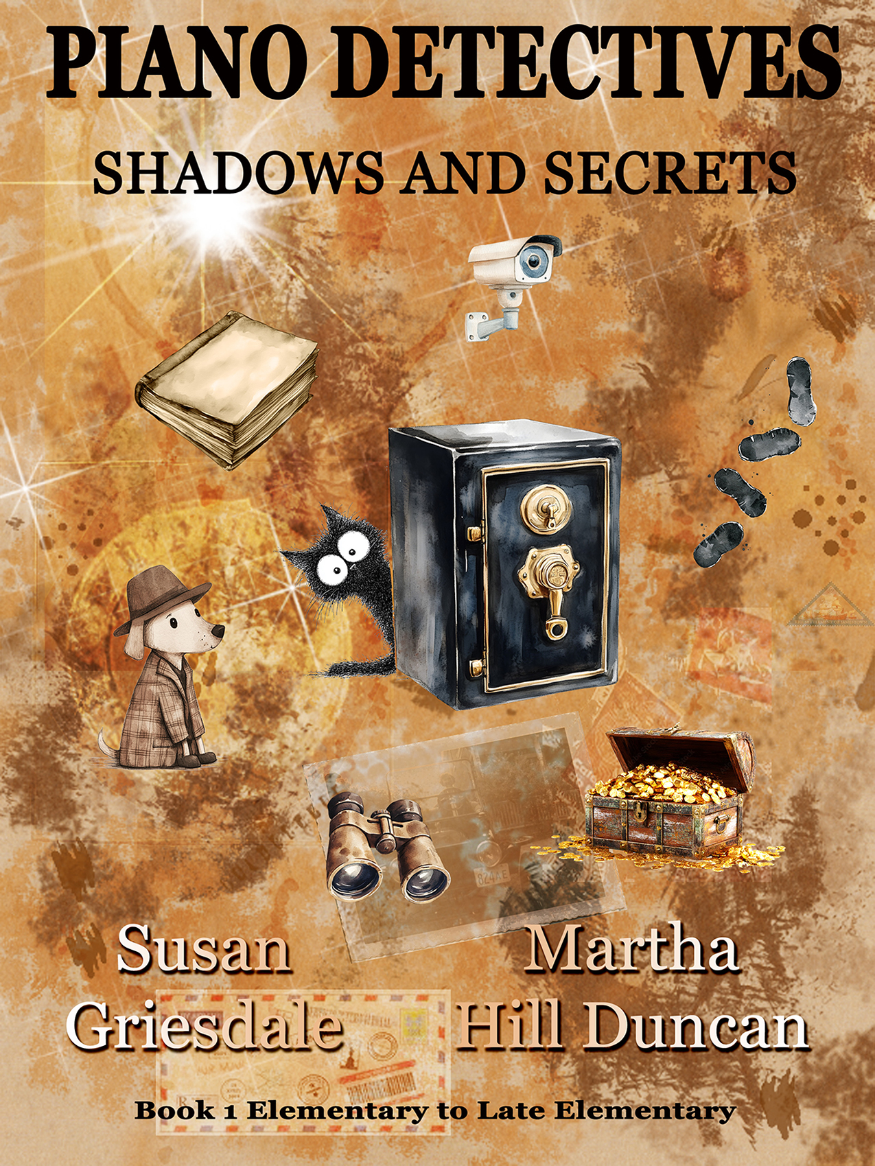 Cover of Piano Detectives Bk 1 – Shadows and Secrets by Susan Griesdale