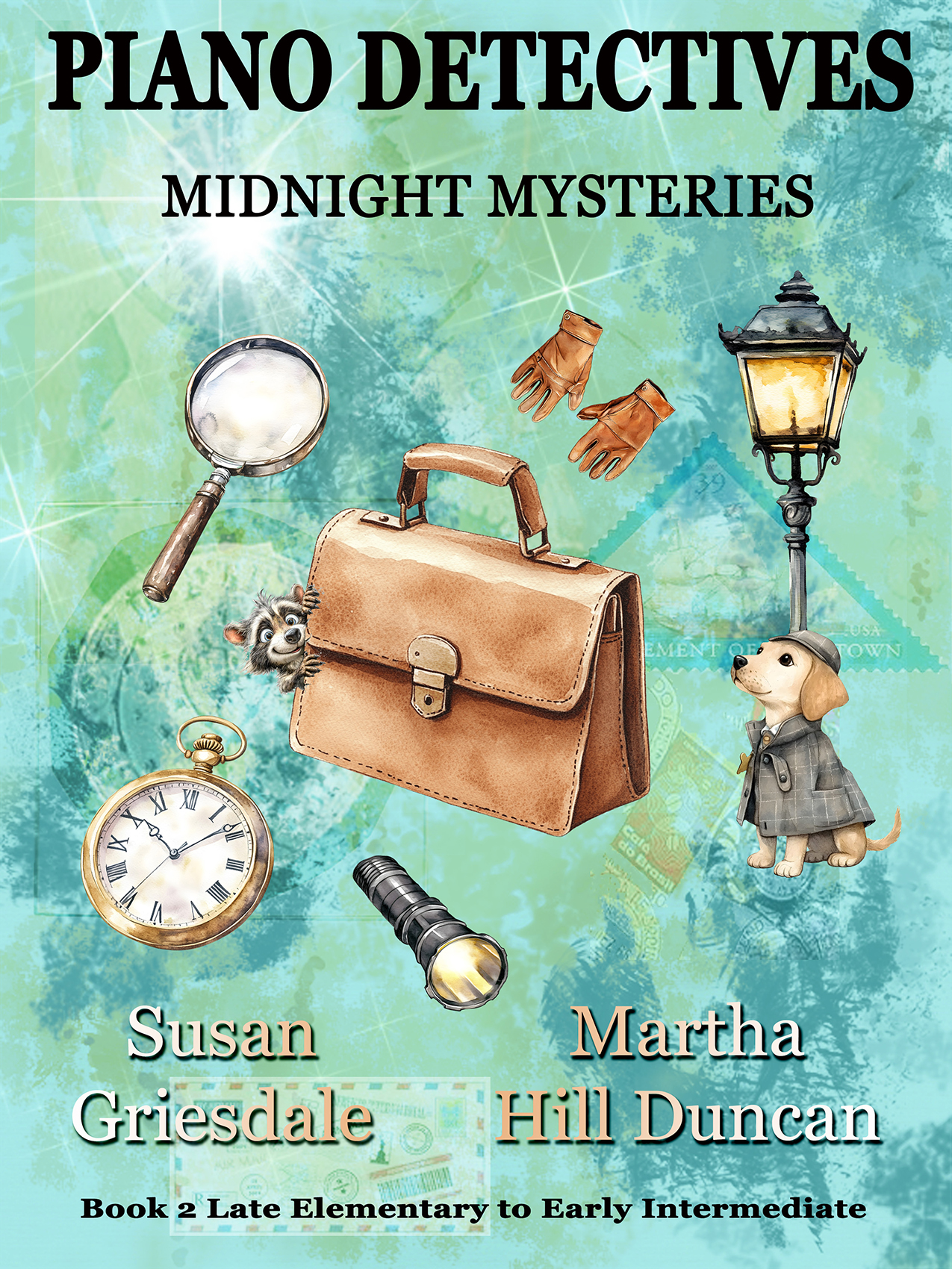Cover of Piano Detectives Bk 2 – Midnight Mysteries by Susan Griesdale
