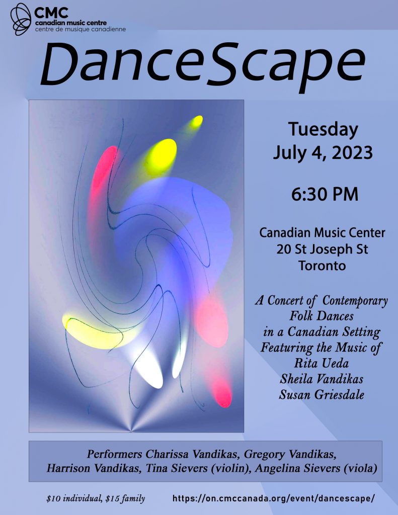 DanceScape! A concert of three composers, Rita Ueda, Sheila Vandikas and Susan Griesdale… — picture 1